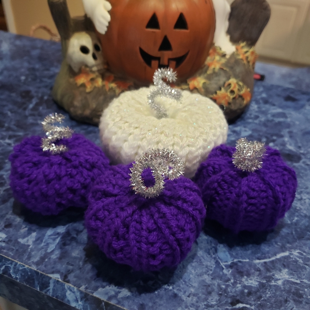 Handmade Knit Funky Pumpkins - Picture 2 of 11